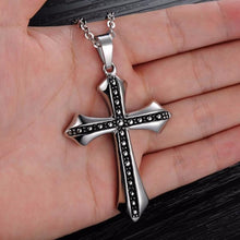 Load image into Gallery viewer, Men's Cross Dotted Pendant
