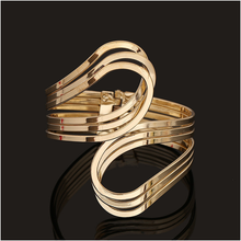 Load image into Gallery viewer, Gold Punk Hip Hop Bangle
