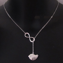 Load image into Gallery viewer, Little Bird Infinity Pendant
