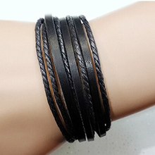 Load image into Gallery viewer, Rustic Leather Wrap Bracelet
