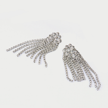 Load image into Gallery viewer, Luxe Diamond Tassel Drop Earrings
