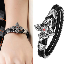 Load image into Gallery viewer, Ruby Cross Men's Bracelet
