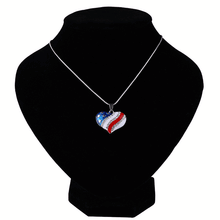 Load image into Gallery viewer, USA Flag Heart Pendant
