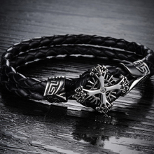Load image into Gallery viewer, Vintage Cross Men's Bracelet
